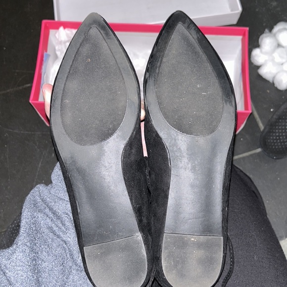 Black lace up ballet flats - Picture 4 of 4